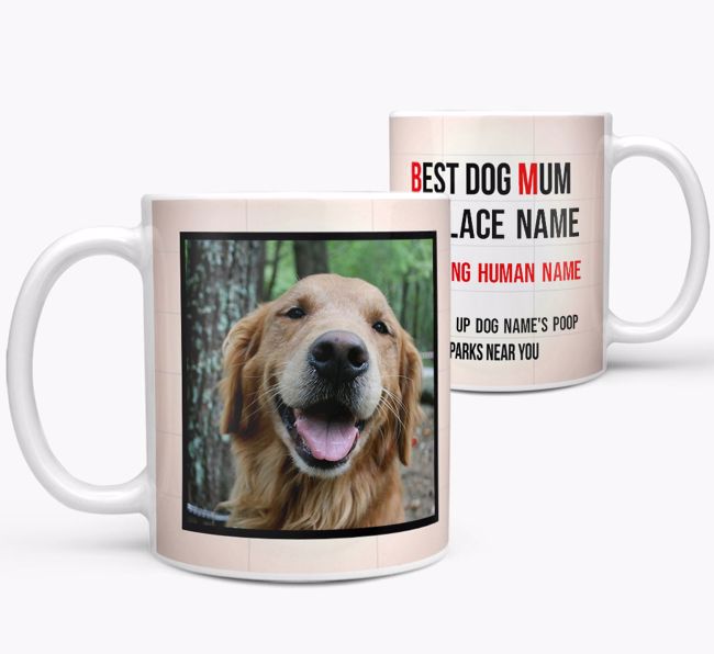 'Best Mum' - Personalised {breedFullName} Photo Upload Mug